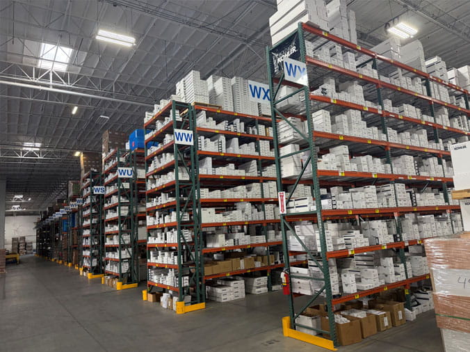 Hughes Supply Phoenix warehouse shelves